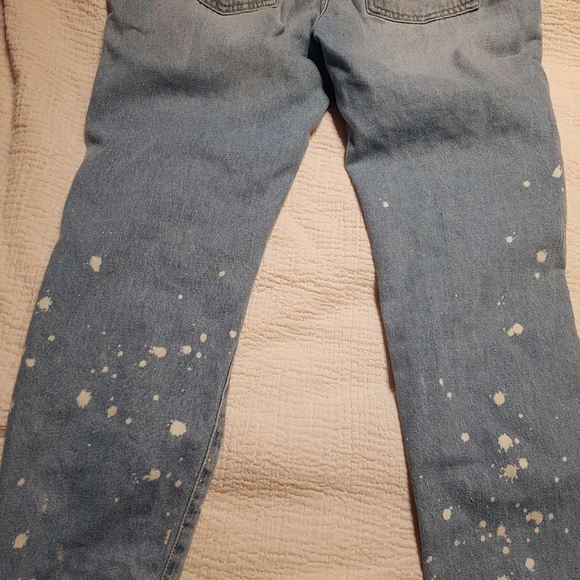 Size 4 Bershka distressed button fly jeans - Picture 3 of 5